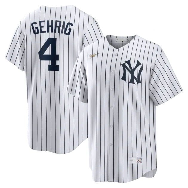 NY YANKEES NIKE REPLICA JERASY PLAYER NAME & NUMBERS L GEHRIG #4