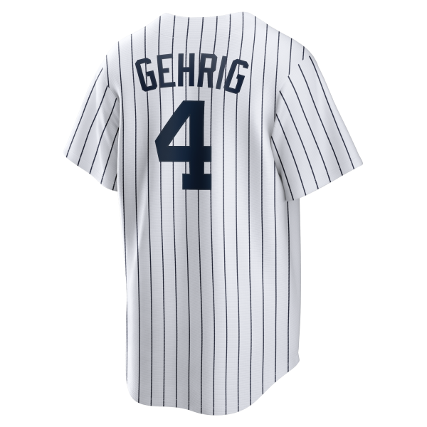 NY YANKEES NIKE REPLICA JERASY PLAYER NAME & NUMBERS L GEHRIG #4 - Image 2