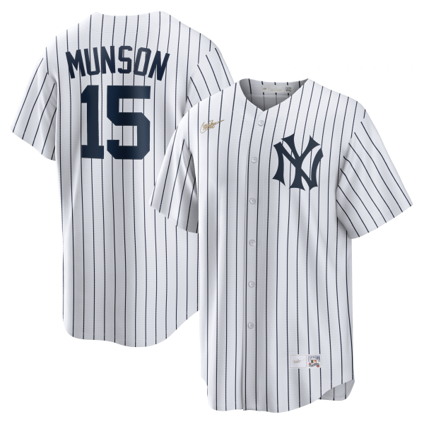 NY YANKEES NIKE REPLICA JERASY PLAYER NAME & NUMBERS MUNSON #15