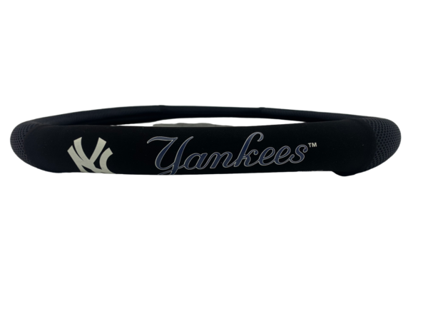 NY YANKEES  BLACK MESH Steering Wheel Cover