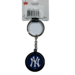 NEW YORK YANKEES BLACK BASEBALL SPINNER KEYCHAIN - Image 2