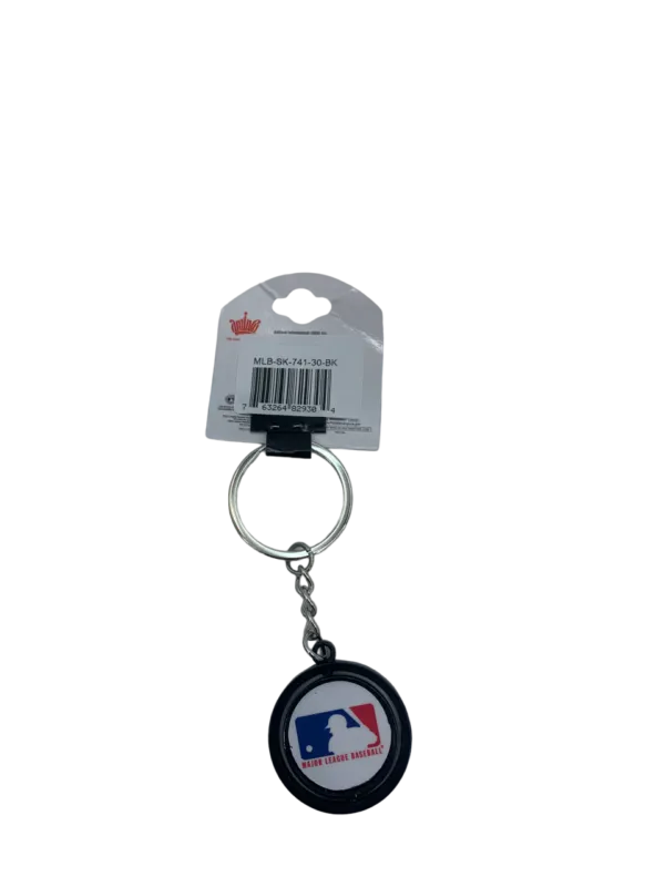 NEW YORK YANKEES BLACK BASEBALL SPINNER KEYCHAIN - Image 2