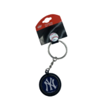NEW YORK YANKEES BLACK BASEBALL SPINNER KEYCHAIN