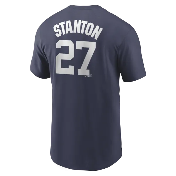 NY Yankees  STANTON # 27 Nike Navy Name & Number  Men's T-Shirt