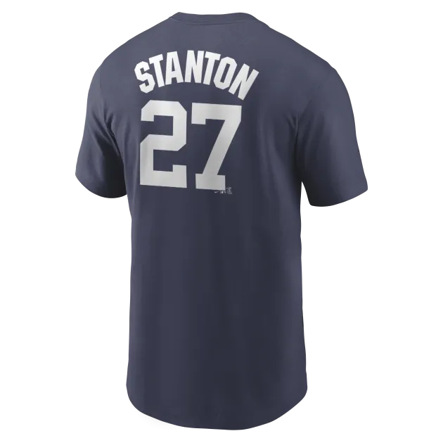 NY Yankees  STANTON # 27 Nike Navy Name & Number  Men's T-Shirt