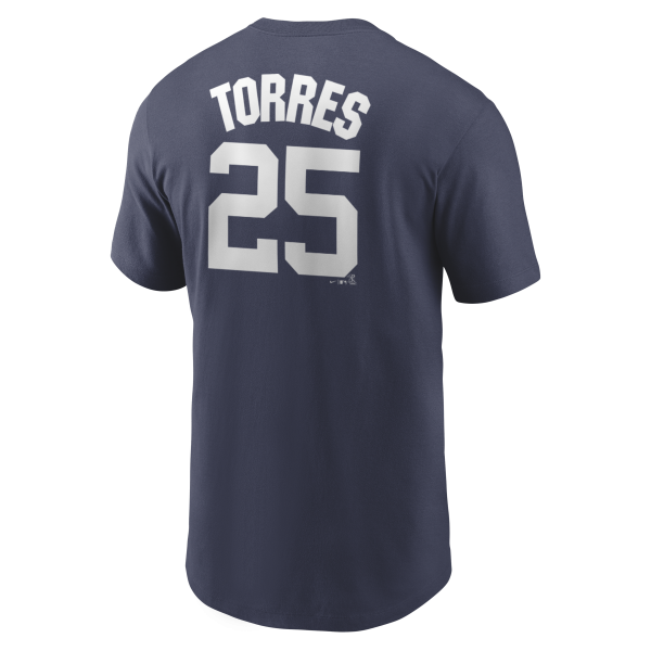 NY Yankees TORRES #25  Nike Navy Name & Number  Men's T-Shirt