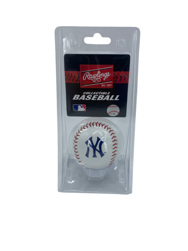 NY YANKEES REPLICA BASEBALL BALL WITH PLASTIC  SHIELD Holder