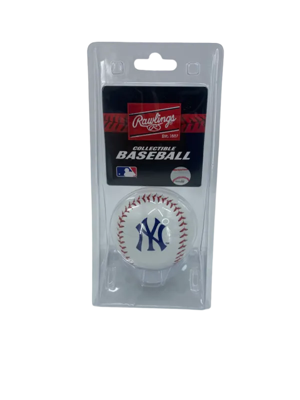 NY YANKEES REPLICA BASEBALL BALL WITH PLASTIC  SHIELD Holder