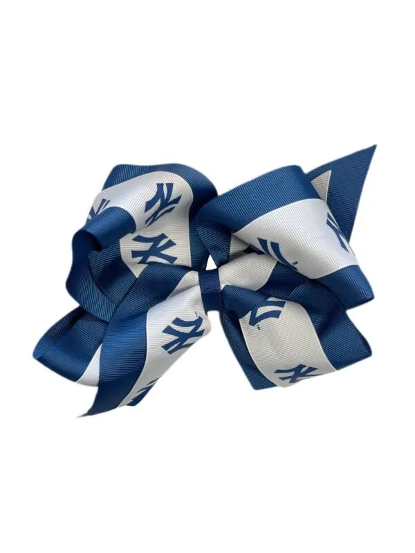 NY YANKEES JUMBO 3'' LAYERED BOW