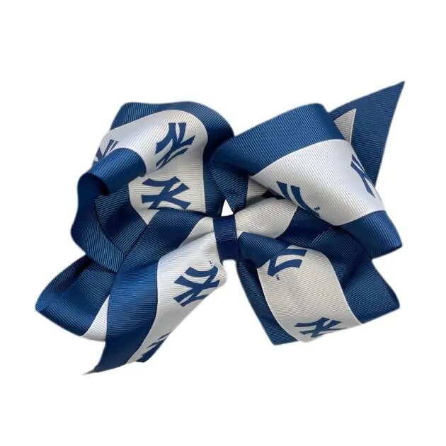 NY YANKEES JUMBO 3'' LAYERED BOW