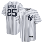 NY Yankees  Nike TORRES # 25 WHITE HOME  Replica JERSEY NAME & NUMBERS