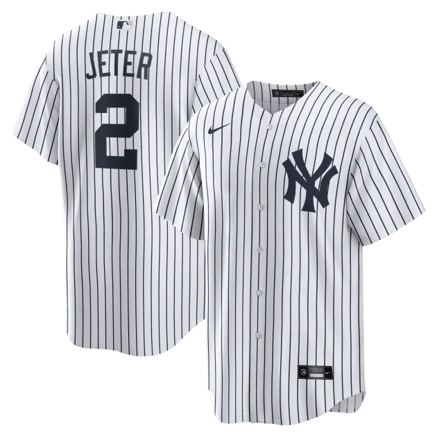 NY YANKEES NIKE REPLICA JERASY PLAYER NAME & NUMBERS D JETER#2
