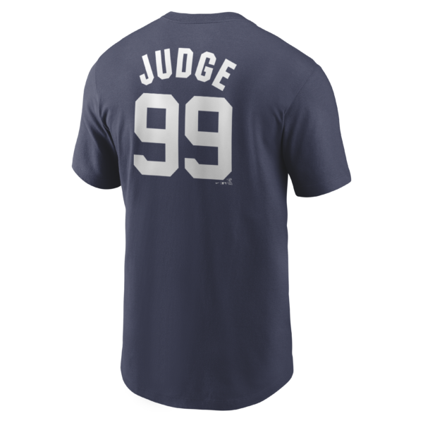 NY YANKEES JUDGE #99 NIKE NAVY NAME & NUMBER MEN’S T-SHIRT