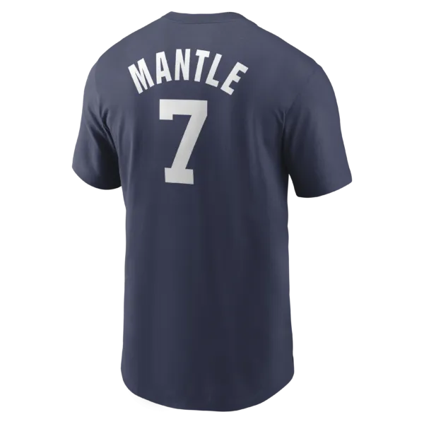 NY YANKEES NIKE COOPERSTOWN MANLE # 7 NAVY NAME & NUMBER MEN’S T-SHIRT