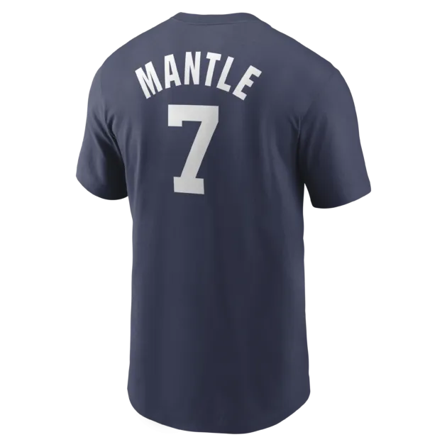 NY YANKEES NIKE COOPERSTOWN MANLE # 7 NAVY NAME & NUMBER MEN’S T-SHIRT