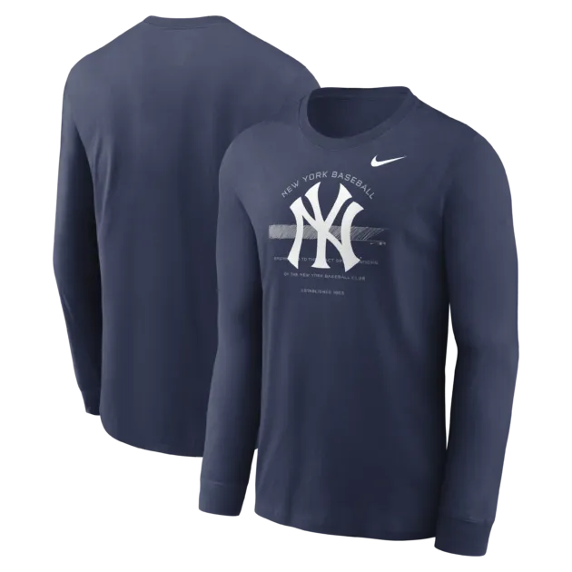 NY YANKEES OVER ARCH LONG SLEEVE T-SHIRT