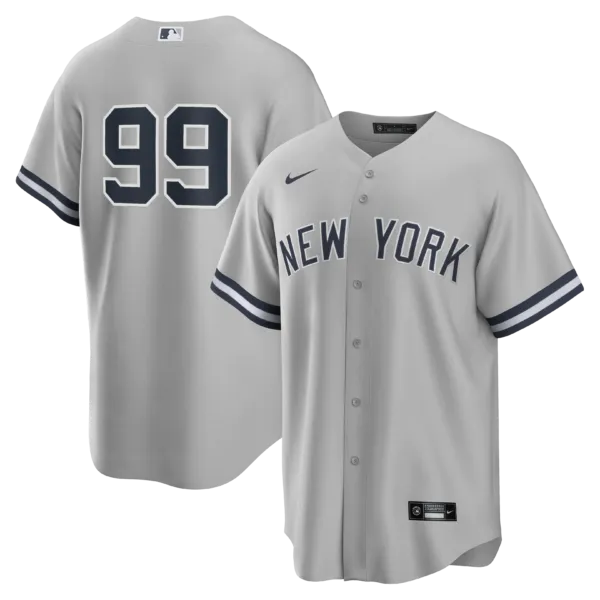NY YANKEES JUDGE # 99 NIKE GRAY ROAD REPLICA JERSEY PLAYER NUMBERS ONLY