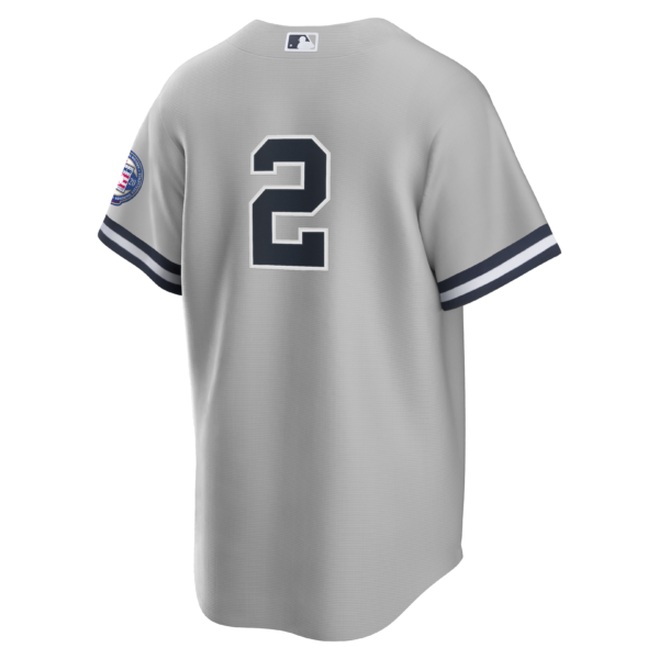 NY YANKEES JETER #2 NIKE GRAY ROAD REPLICA JERSEY PLAYER NUMBERS ONLY - Image 2