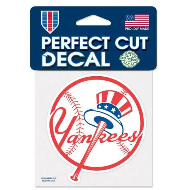NEW YORK YANKEES PERFECT CUT COLOR DECAL 4" X 4"