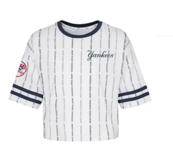 NY YANKEES TYPE-STRIPE BBALL SS TEE - Image 2