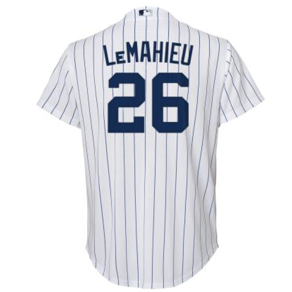 NEW YORK YANKEES DJ LEMAHIEU # 26  HOME TWILL PLAYER FINISHED YOUTH - Image 3