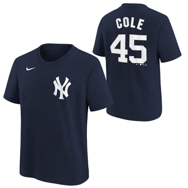 NY YANKEES NIKE  COLE #45 HOME N&N SS TEE S/S SPORTSWEAR TOPS KID'S