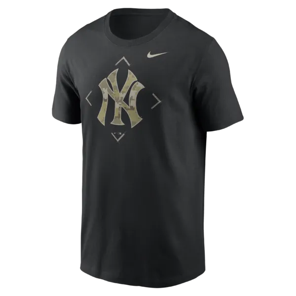 NY YANKEES MEN NIKE CAMO LOGO T-SHIRT - Image 3