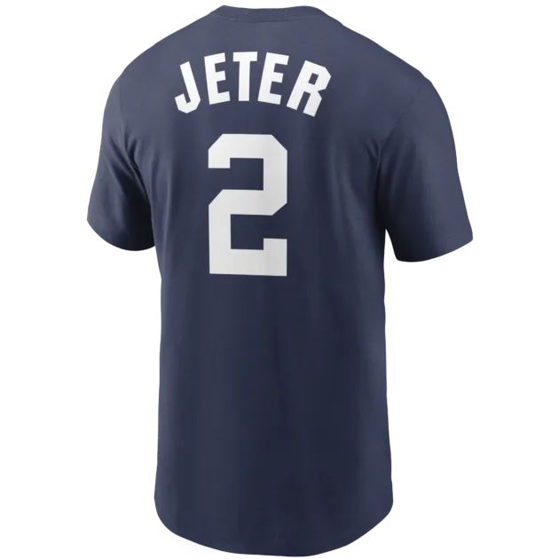 NY YANKEES D JETER # 2 NIKE COOPERSTOWN NAME & NUMBER MEN’S T-SHIRT