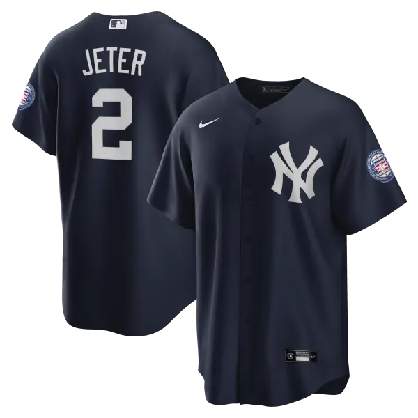 New York Yankees Nike Derek Jeter Alternate Navy Jersey NAME AND NUMBERS