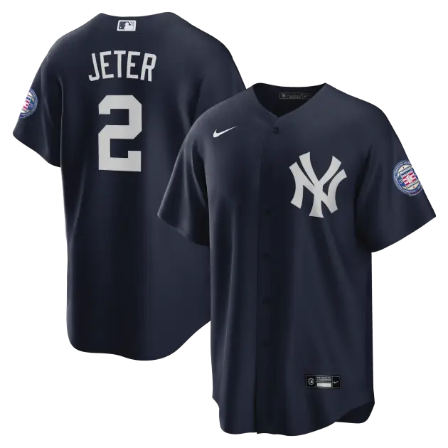 New York Yankees Nike Derek Jeter Alternate Navy Jersey NAME AND NUMBERS
