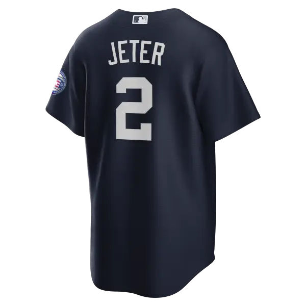New York Yankees Nike Derek Jeter Alternate Navy Jersey NAME AND NUMBERS - Image 2