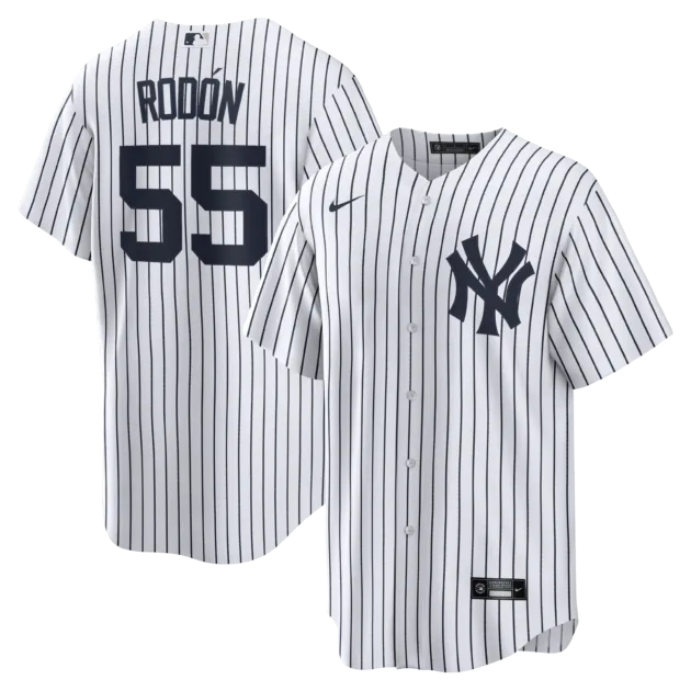 NY YANKEES NIKE RODON # 55 WHITE HOME REPLICA JERSEY NAME & NUMBERS