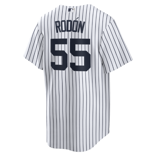 NY YANKEES NIKE RODON # 55 WHITE HOME REPLICA JERSEY NAME & NUMBERS - Image 3