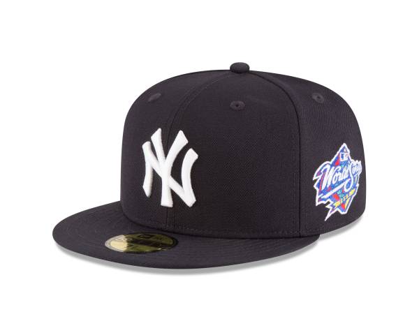 NY YANKEES NAVY 1998 PATCH (On the left Side ) AUTHENTIC COLLECTION 59FIFTY FITTED GRAY  BRIM