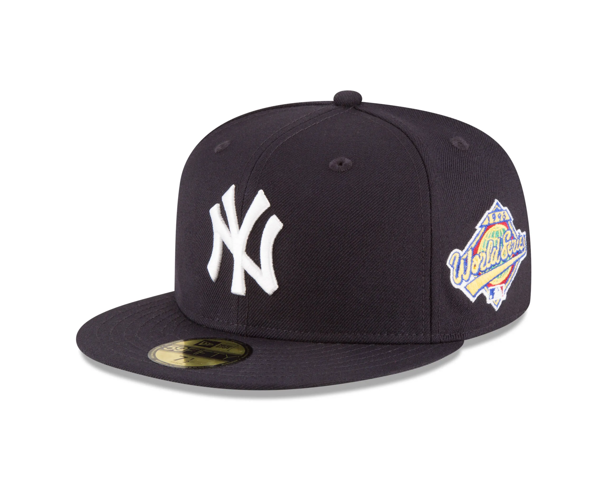NY YANKEES NAVY 1996 PATCH (on the left Side ) AUTHENTIC COLLECTION 59FIFTY FITTED GRAY BRIM