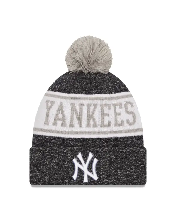 NY Yankees BANNER Knit Beanie  by NEW ERA WITH Pom on top