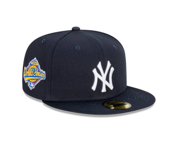 NY YANKEES NAVY 1996 PATCH ( On the Right Side ) AUTHENTIC COLLECTION 59FIFTY FITTED GRAY BRIM