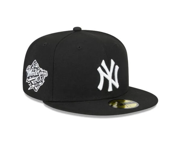 NY YANKEES BLACK 1998 BW WORLD SERIES PATCH AUTHENTIC COLLECTION 59FIFTY FITTED