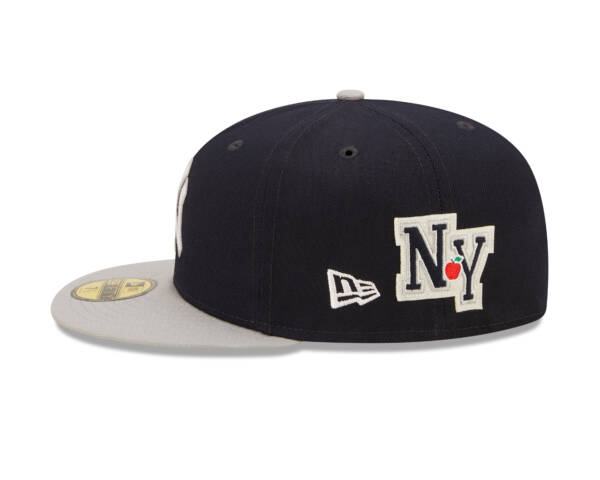 NY YANKEES NAVY LETTERMAN  AUTHENTIC COLLECTION 59FIFTY FITTED GRAY BRIM - Image 4