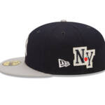 NY YANKEES NAVY LETTERMAN  AUTHENTIC COLLECTION 59FIFTY FITTED GRAY BRIM - Image 4