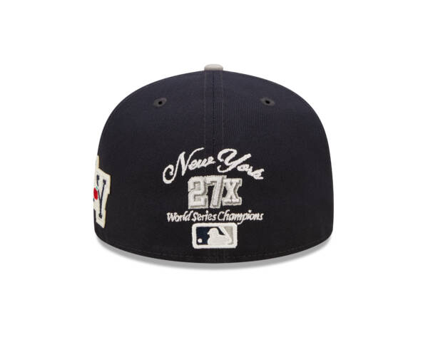 NY YANKEES NAVY LETTERMAN  AUTHENTIC COLLECTION 59FIFTY FITTED GRAY BRIM - Image 3