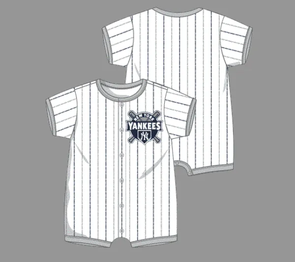 NEW YORK YANKEES INFANT BAT-BALL HITTER SS COVERALL