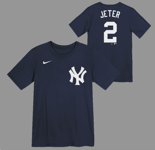 NEW YORK YANKEES JETER DEREK#2  KID'S HOME N&N SS COTTON TEE  S/S Sportswear Tops