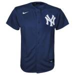 NY YANKEES NIKE HOME SCRPRT NAVY PLAIN FINISHED JERSEY YOUTH - Image 3