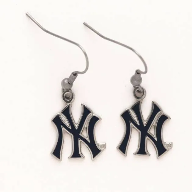 NEW YORK YANKEES EARRINGS JEWELRY CARD