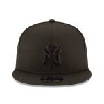 NY YANKEES NEW ERA 9FIFTY SNAPBACK  BLACK/BLACK COLOR BASIC /GRAY BRIM - Image 4