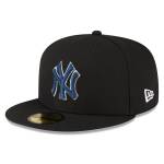 NY YANKEES NEW ERA 59Fifty Metallic Thread Logo Fitted Hat/GREEN BRIM - Image 8