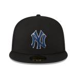 NY YANKEES NEW ERA 59Fifty Metallic Thread Logo Fitted Hat/GREEN BRIM - Image 6