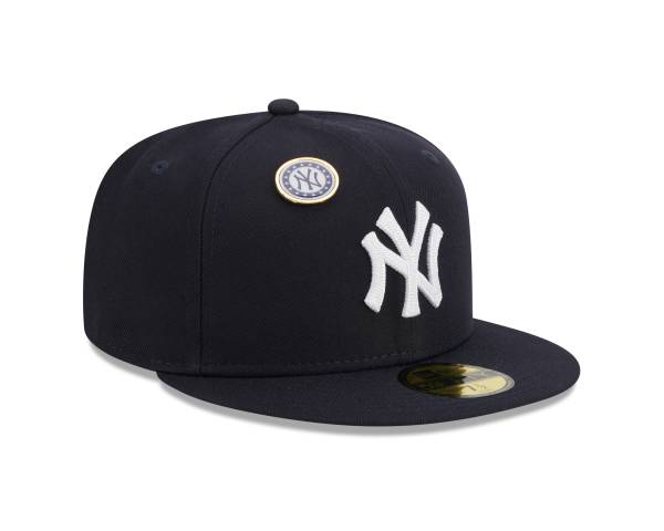 NY YANKEES AUTHENTIC COLLECTION NEW ERA 59FIFTY FITTED NAVY / WITH PINS