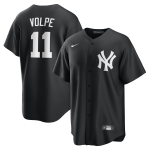 NY YANKEES A Volpe #11 NIKE BLACK REPLICA PLAYER NAME JERSEY